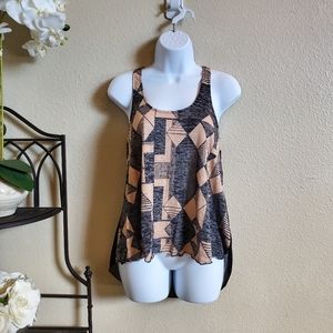 Blouse with sheer back